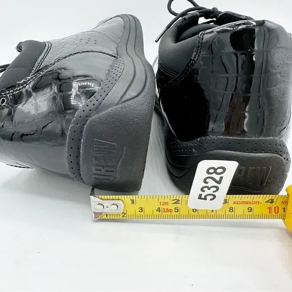 DREW TULIP Black Patent Lace-Up Double Orthotic Therapeutic Diabetic Shoes Sz 9M