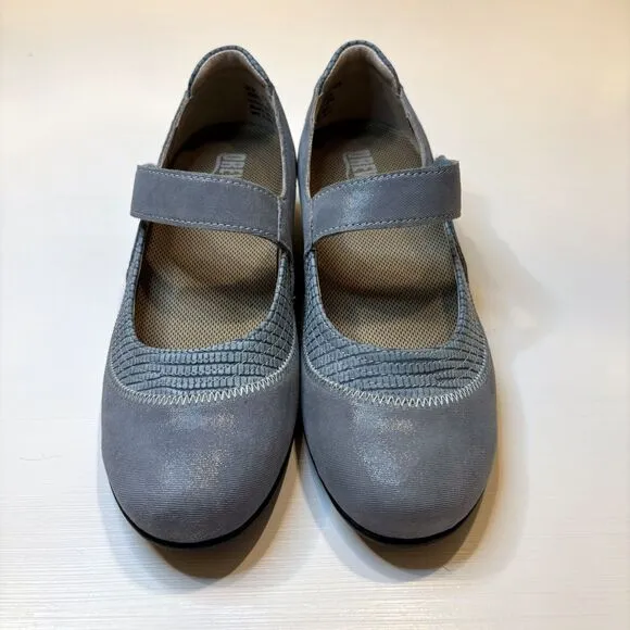 Drew Women's Mary Jane Genoa Blue Leather Orthopedic Shoes Sandals US Size 6.5 M