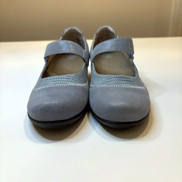 Drew Women's Mary Jane Genoa Blue Leather Orthopedic Shoes Sandals US Size 6.5 M