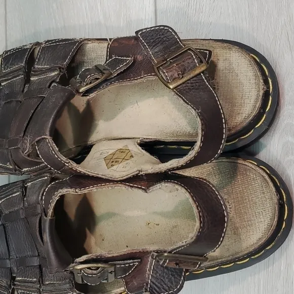 Dr.Martens Mens Y2K AW004 Fisherman Chunky Tractor Platform shoes Sandals sz 14