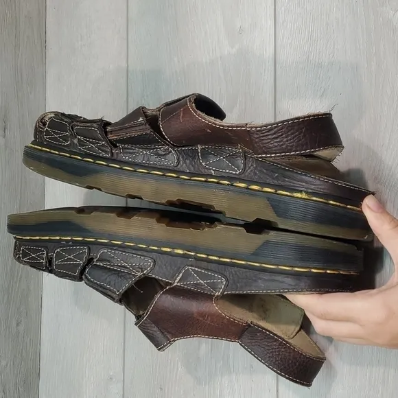 Dr.Martens Mens Y2K AW004 Fisherman Chunky Tractor Platform shoes Sandals sz 14
