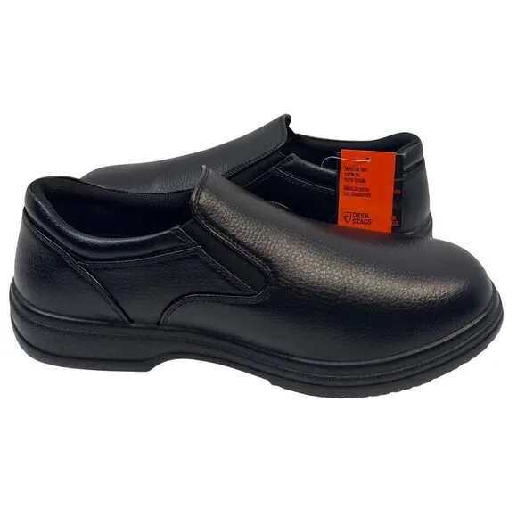 DS Work Men's Manager Slip Resistant Slip On Black Shoes Size 11