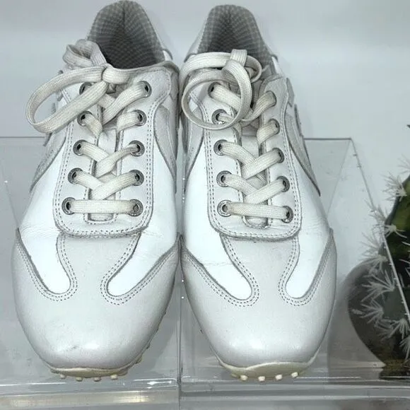 Duca Del Cosmo Women's Patent Leather Golf Shoes White 9