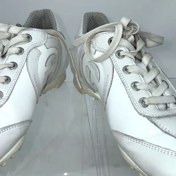 Duca Del Cosmo Women's Patent Leather Golf Shoes White 9