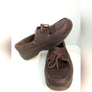 Dunham Men's Captain Leather Boat Shoes Brown Size 11 4E Wide