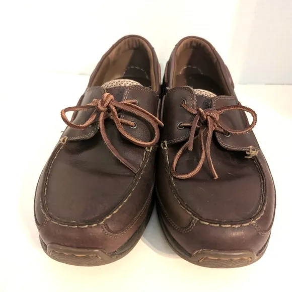 Dunham Men's Captain Leather Boat Shoes Brown Size 11 4E Wide