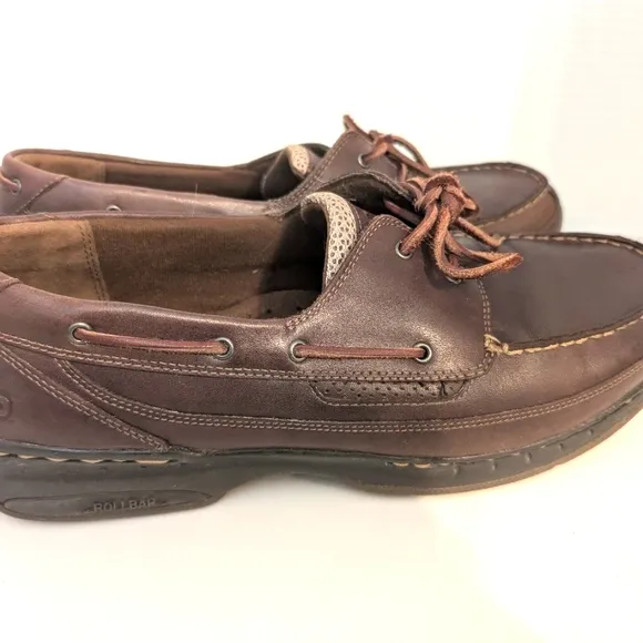 Dunham Men's Captain Leather Boat Shoes Brown Size 11 4E Wide