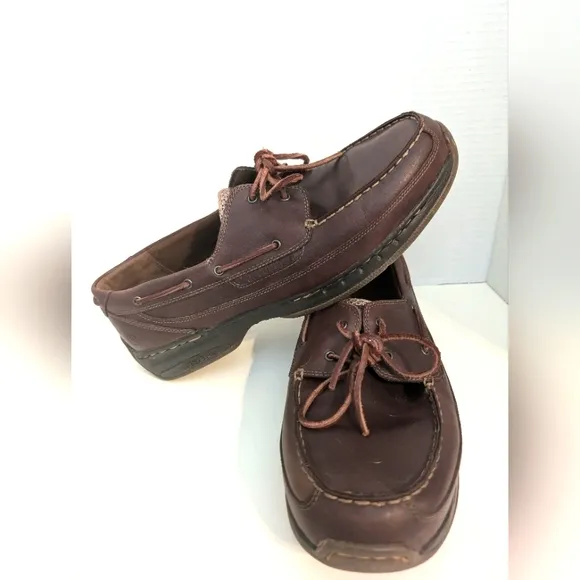 Dunham Men's Captain Leather Boat Shoes Brown Size 11 4E Wide
