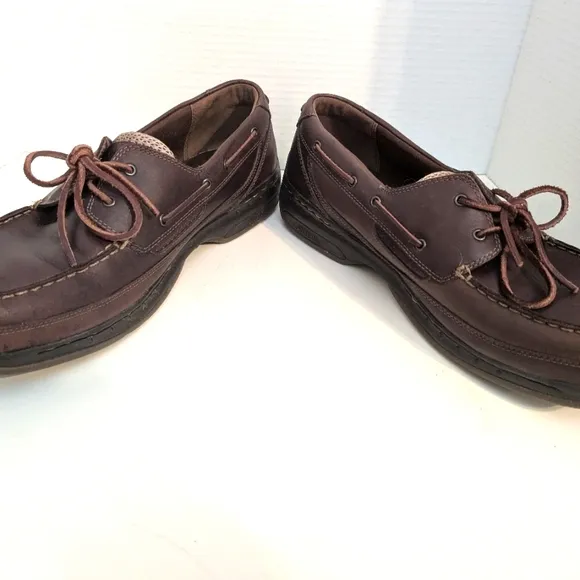 Dunham Men's Captain Leather Boat Shoes Brown Size 11 4E Wide