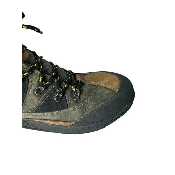 Dunham Mens Ludlow Cloud Green Brown Leather Mid Boots MCR6630G Sz 11.5