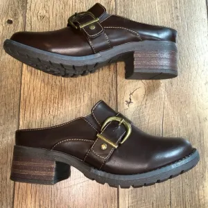 Eastland “Erin” Brown Strap and Buckle Mule Size 7M