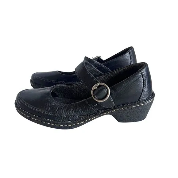 Eastland Womens 8.5M Bella Mary Jane Comfort Shoes Black Leather Casual