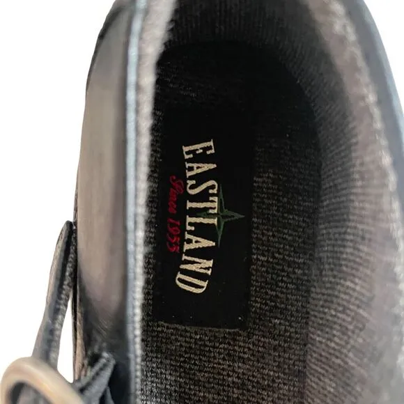 Eastland Womens 8.5M Bella Mary Jane Comfort Shoes Black Leather Casual