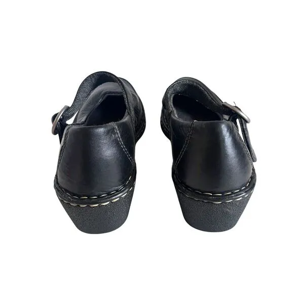 Eastland Womens 8.5M Bella Mary Jane Comfort Shoes Black Leather Casual