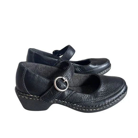 Eastland Womens 8.5M Bella Mary Jane Comfort Shoes Black Leather Casual