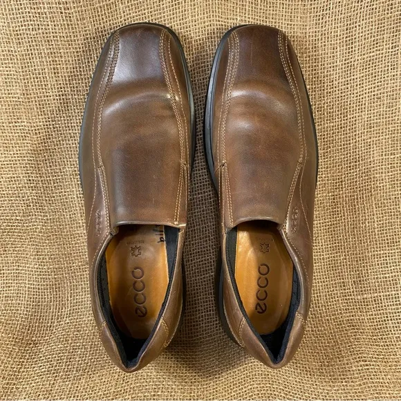 ECCO Shoes Slip-On Brown Leather Men's Size 13