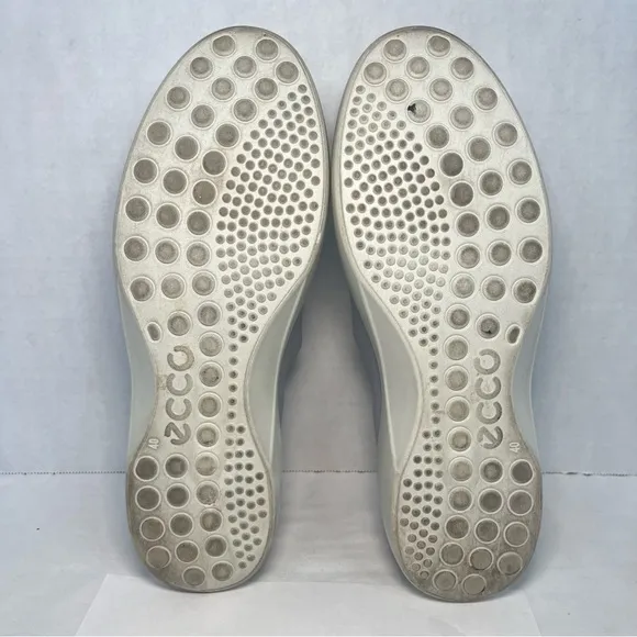 Ecco Soft 7 Wedge Slip On Sneaker Comfort Shoes Casual Silver Gray Women 9-9.5