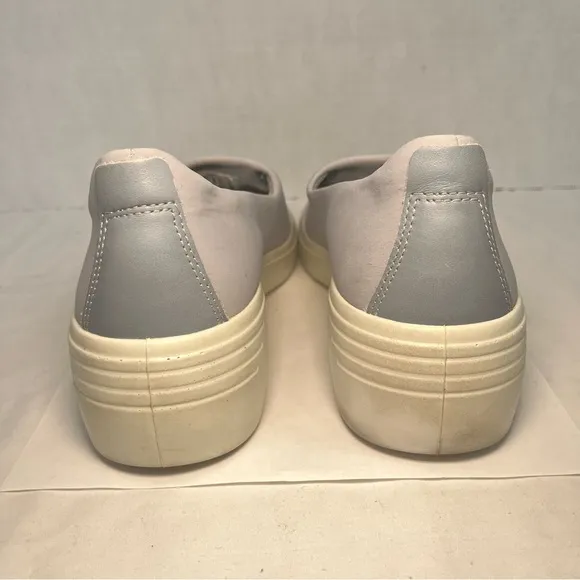 Ecco Soft 7 Wedge Slip On Sneaker Comfort Shoes Casual Silver Gray Women 9-9.5