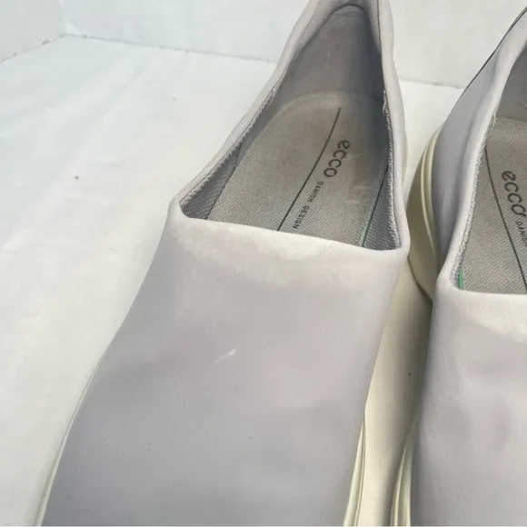 Ecco Soft 7 Wedge Slip On Sneaker Comfort Shoes Casual Silver Gray Women 9-9.5