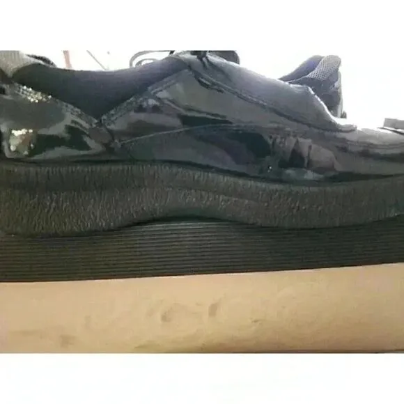 ECCO Soft Pxford Sneakers Sz US 8-8.5 (EU 41) New WithouBox Patent Leather Black