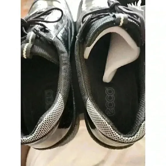 ECCO Soft Pxford Sneakers Sz US 8-8.5 (EU 41) New WithouBox Patent Leather Black