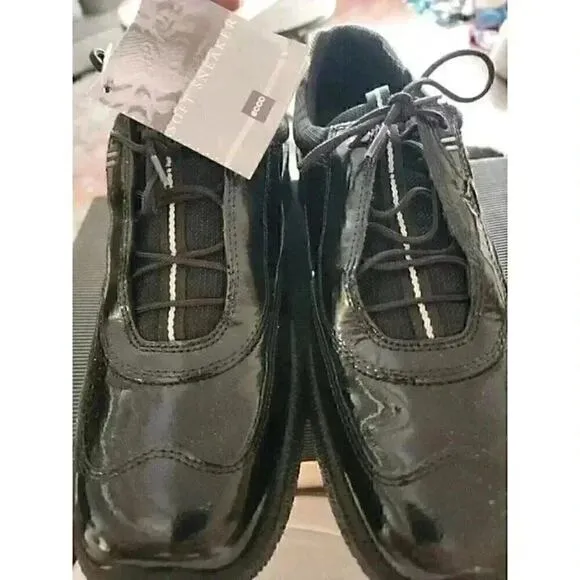 ECCO Soft Pxford Sneakers Sz US 8-8.5 (EU 41) New WithouBox Patent Leather Black