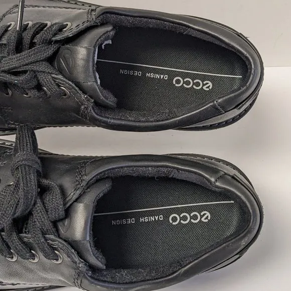 ECCO Turn Plain Toe Derby Shoes, Black Leather, Men's 43 EU (US 9-9.5)