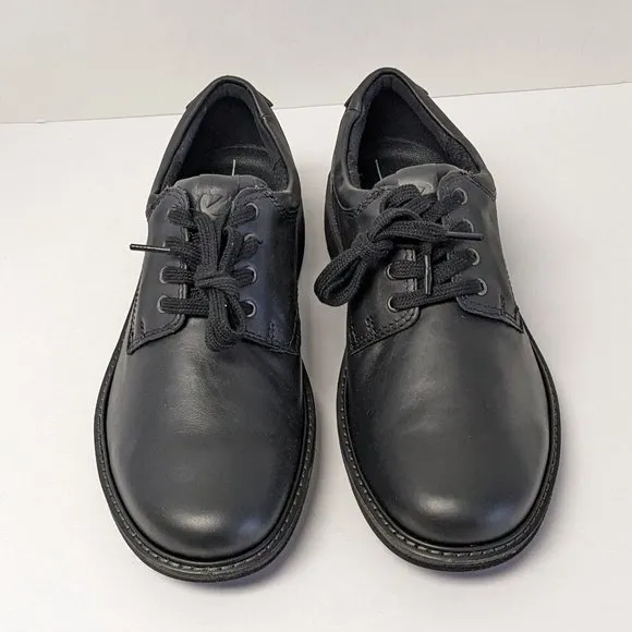 ECCO Turn Plain Toe Derby Shoes, Black Leather, Men's 43 EU (US 9-9.5)