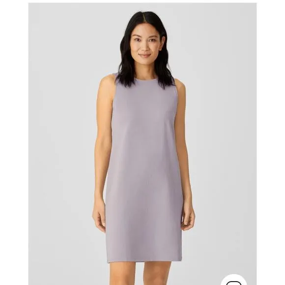 Eileen Fisher Light Purple Organic Cotton Shift Dress Size Medium