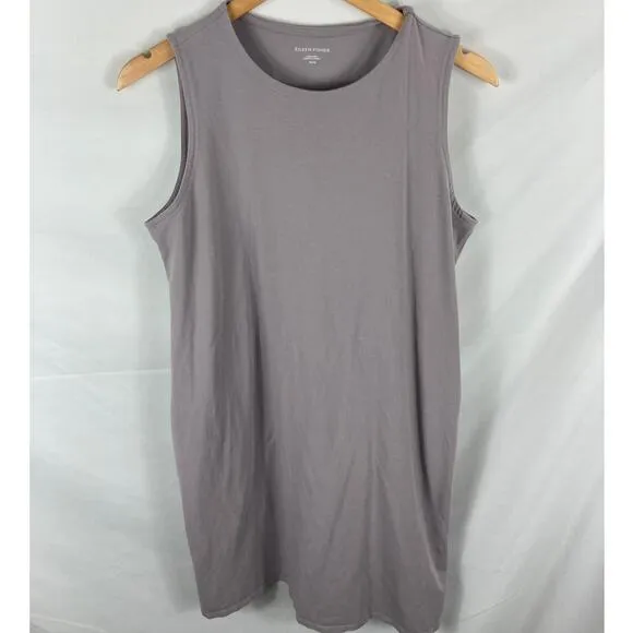 Eileen Fisher Light Purple Organic Cotton Shift Dress Size Medium