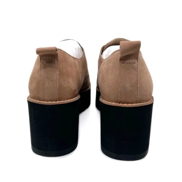 Eileen Fisher Shoes Zola Platform Wedge Bootie Earth Tumbled Nubuck Size…