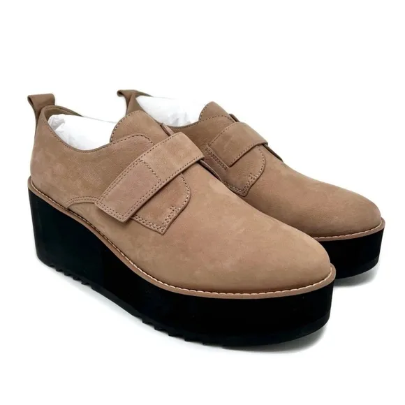 Eileen Fisher Shoes Zola Platform Wedge Bootie Earth Tumbled Nubuck Size…