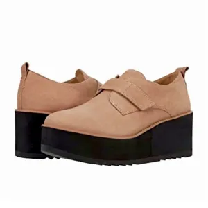 Eileen Fisher Shoes Zola Platform Wedge Bootie Earth Tumbled Nubuck Size…