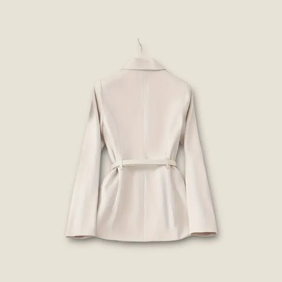 Elegant Button Front Blazer Long Sleeve Slim Fit Blazer