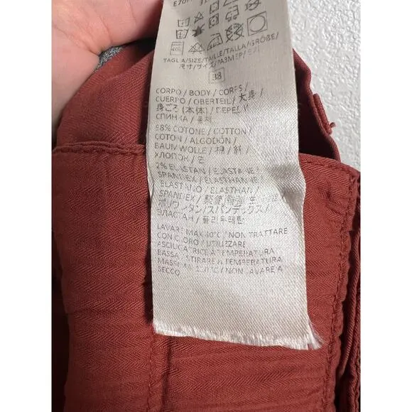 Eleventy Ochre Red Slim Fit Chino Jogger Dress Pants Size 38