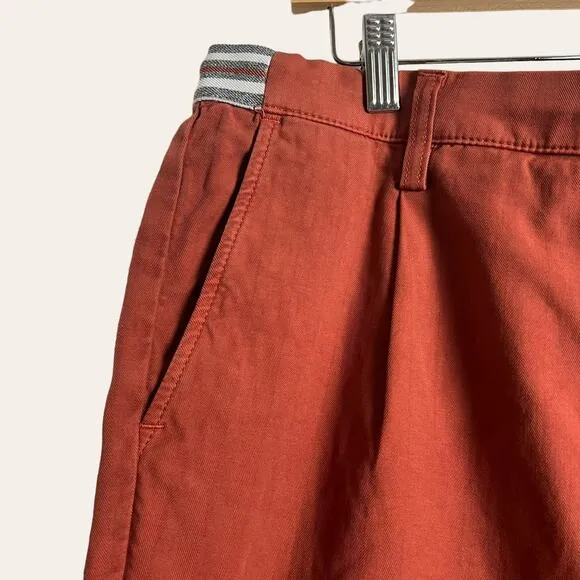 Eleventy Ochre Red Slim Fit Chino Jogger Dress Pants Size 38