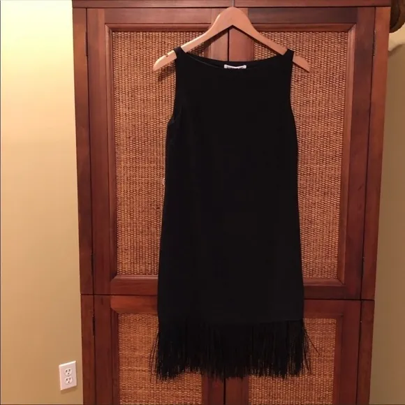 Elizabeth And James Ekon Black Fringe Dress 2