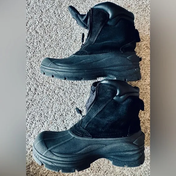 Elkwoods Thinsulate Winter Leather WaterProof Boots Men’s Size 9 Unisex Black