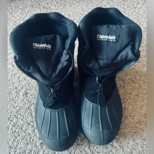Elkwoods Thinsulate Winter Leather WaterProof Boots Men’s Size 9 Unisex Black
