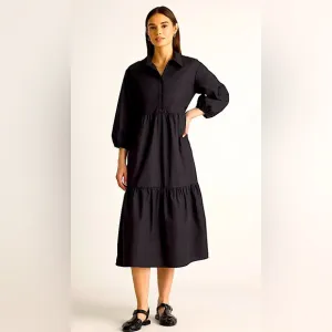 Ellen Tracy Poplin Dress - like new, size XS-S