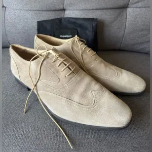Ermenegildo Zegna Sport Men’s Suede Oxford Shoes Beige Sz 11 US Made in Italy