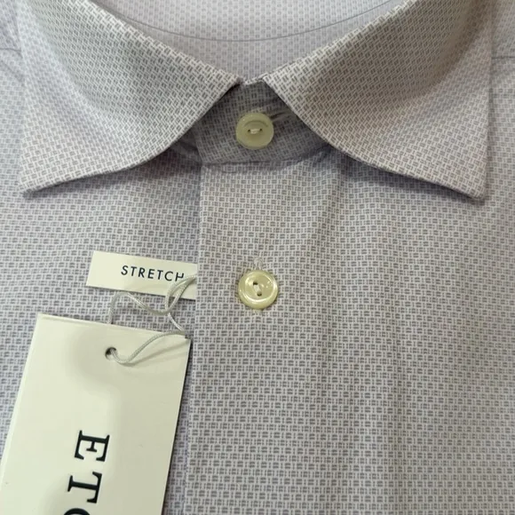 ETON Men's Purple Dress Shirt Slim Fit Size 17