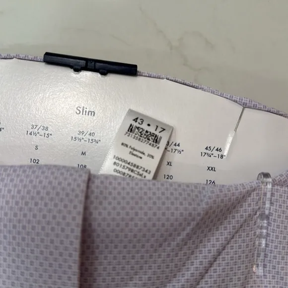 ETON Men's Purple Dress Shirt Slim Fit Size 17