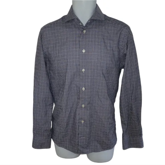Eton Slim Fit Check Dress Shirt - Men's