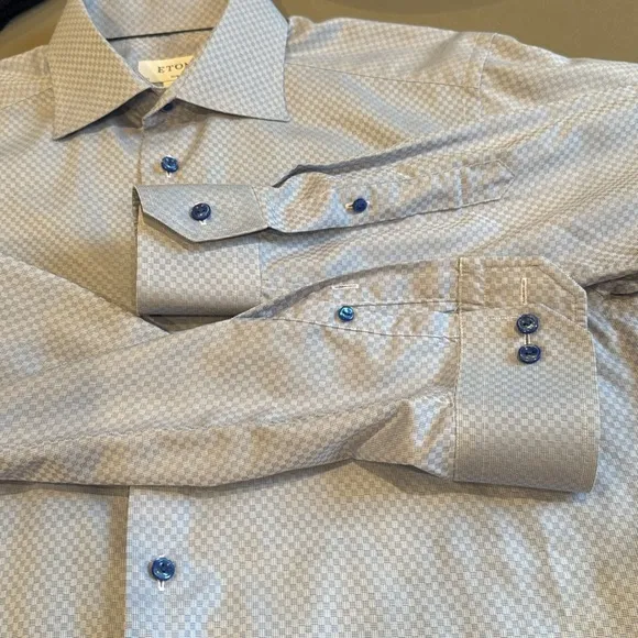Eton Slim Fit Fine Cotton Twill Dress Shirt