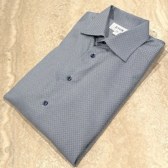 Eton Slim Fit Fine Cotton Twill Dress Shirt