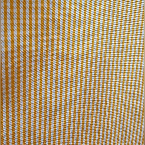 Eton Slim Fit Striped Button Down Dress Shirt Orange Men's Size 37 14 1/2