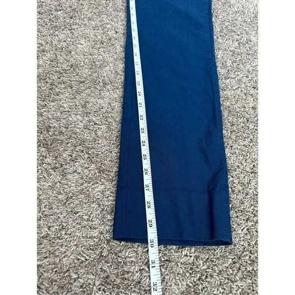 etro made in italy 46 men’s slim fit wool/cotton blue pants 30x30 flat front
