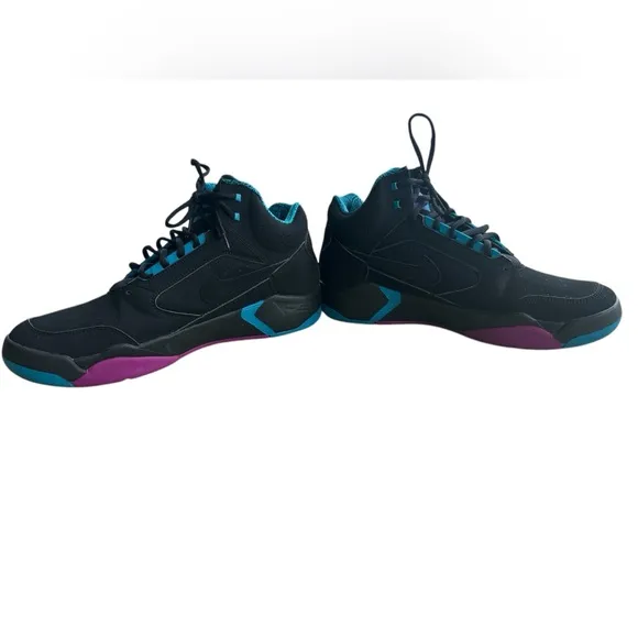 EUC Men’s Nike Air Flight Lite Mid Black Cyber Teal Size 12