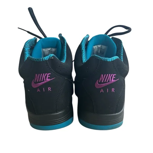 EUC Men’s Nike Air Flight Lite Mid Black Cyber Teal Size 12